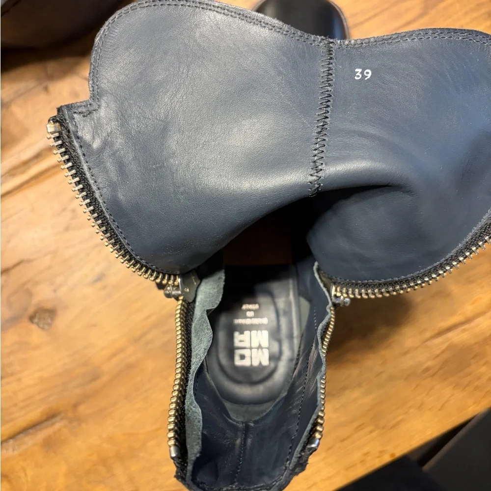 MOMA Black Leather Boots - Picture 9 of 13